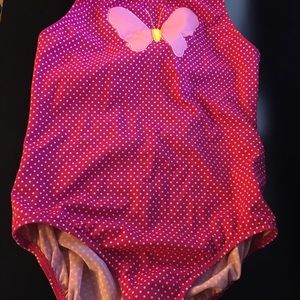 Pink one piece bathing suit